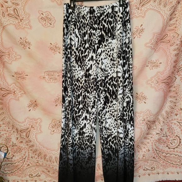 Chicos Leopard Print Cheetah Print Pants Wide Leg - Picture 1 of 9